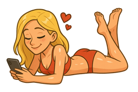 Graphic  / illustration of a girl