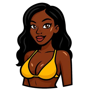 Graphic  / illustration of a ebony girl
