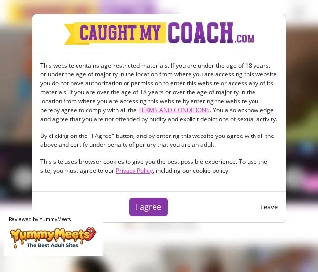 Caughtmycoach Porn Sites Review Screenshot