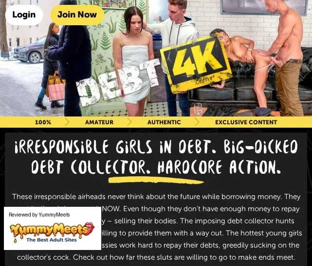 Debt4K Porn Sites Review Screenshot Debt4K Porn Sites Review Screenshot