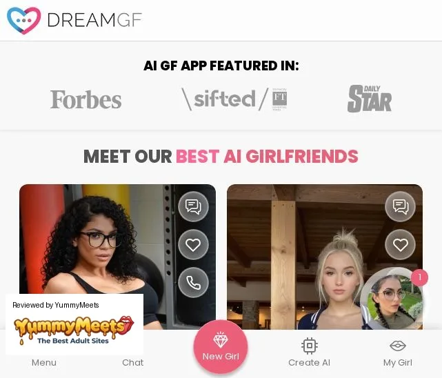 Dreamgf Ai Porn AI Review Screenshot