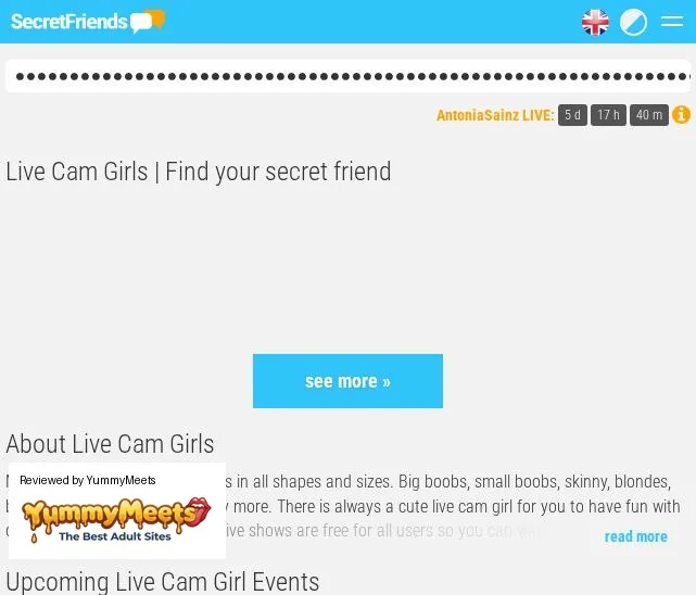 Secretfriends Live Sex Cams Review Screenshot Secretfriends Live Sex Cams Review Screenshot