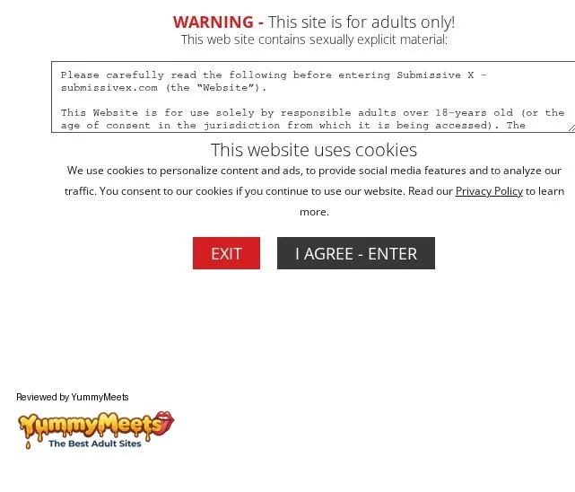 Submissive X Porn Sites Review Screenshot
