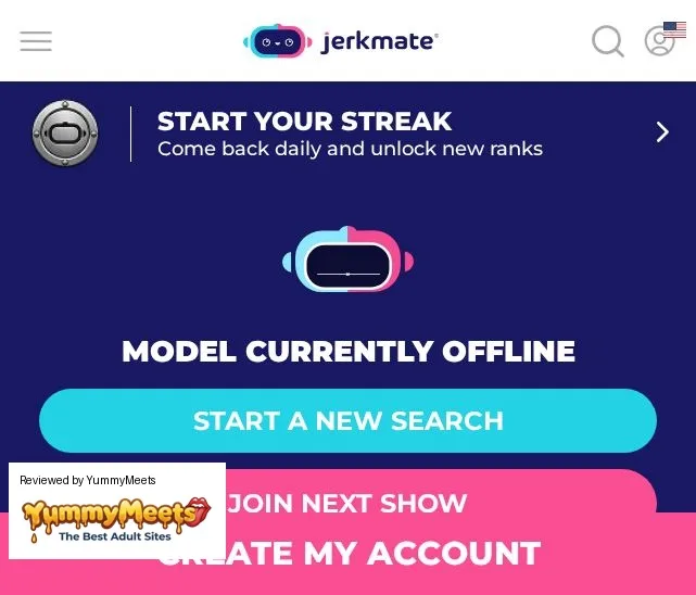 Jerkmate Live Sex Cams Review Screenshot