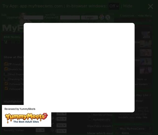 Myfreecams Cams Live Sex Cams Review Screenshot