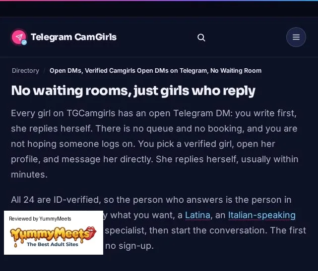Telegram Camgirls Guide Live Sex Cams Review Screenshot Telegram Camgirls Guide Live Sex Cams Review Screenshot