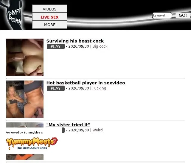 Daftporn Porn Sites Review Screenshot