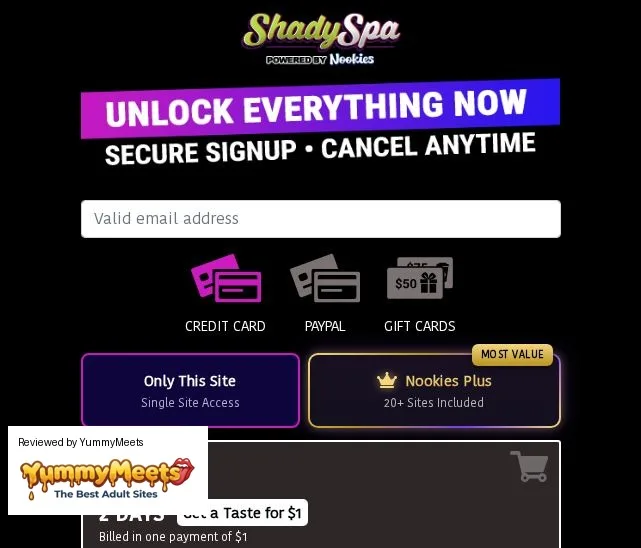 Shadyspa Com Porn Sites Review Screenshot